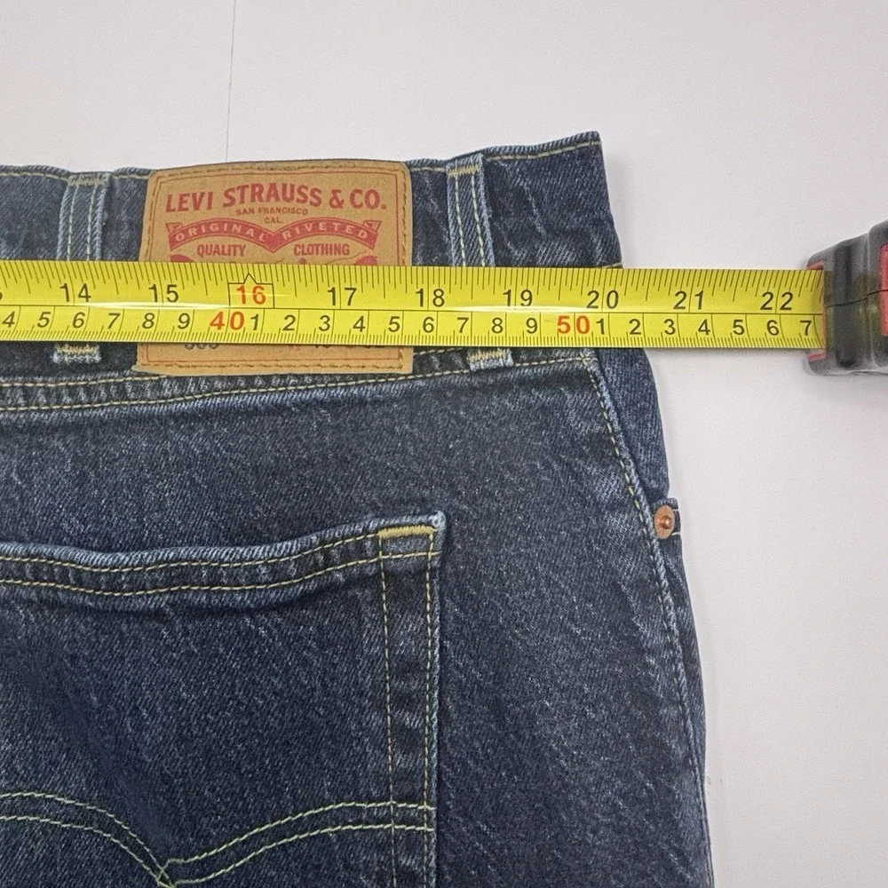 Levi's 505 Regular Fit Jeans 40x32‎ Straight Leg Zip Fly Classic Denim Dark Blue